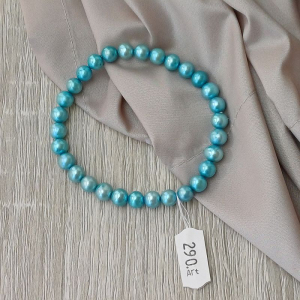 Armband Perlen Ø 7 - 8 mm türkis